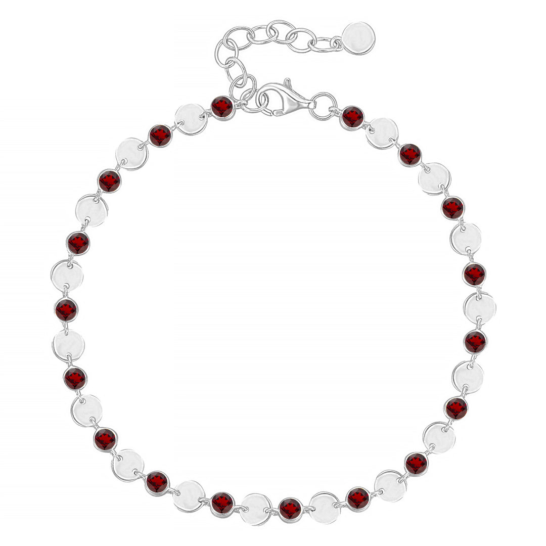 Sterling Silver Gemstone Luna Bracelet