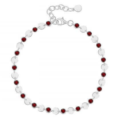 Sterling Silver Gemstone Luna Bracelet