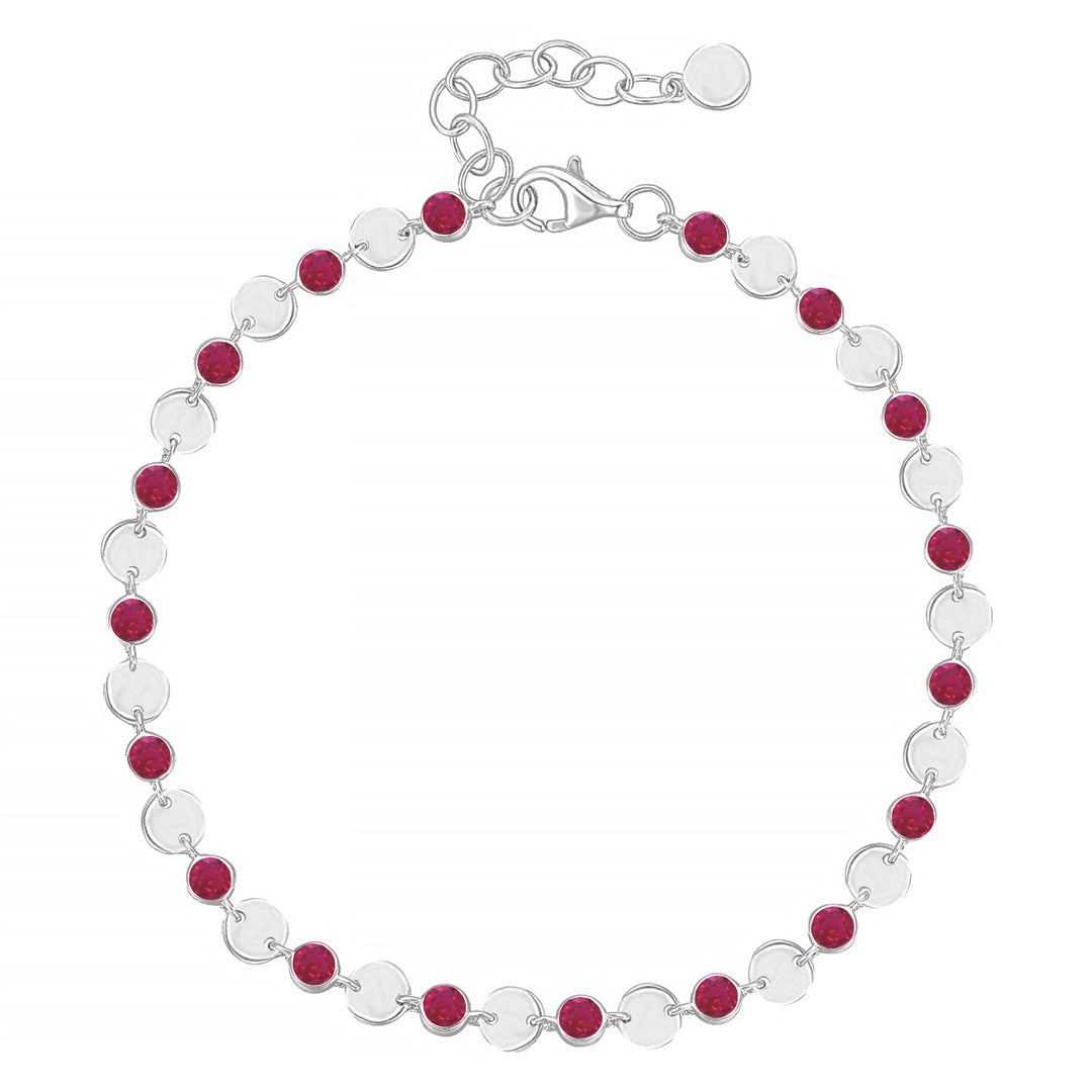 Sterling Silver Gemstone Luna Bracelet