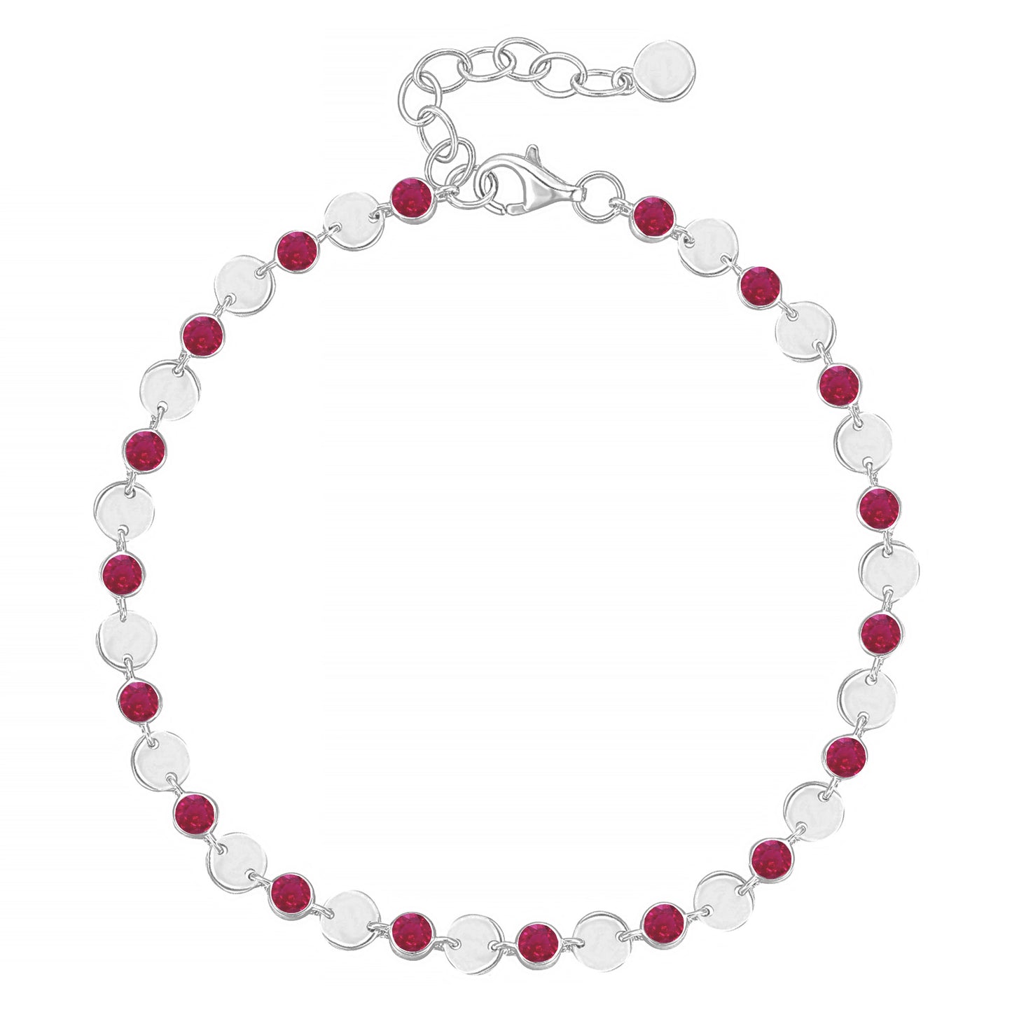 Sterling Silver Gemstone Luna Bracelet