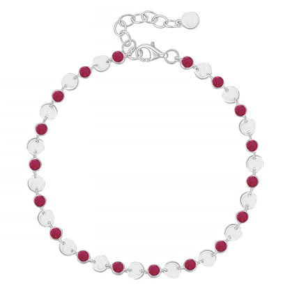 Sterling Silver Gemstone Luna Bracelet