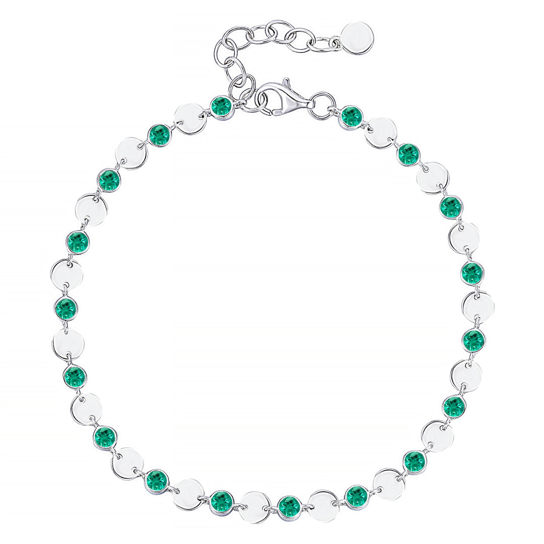 Sterling Silver Gemstone Luna Bracelet