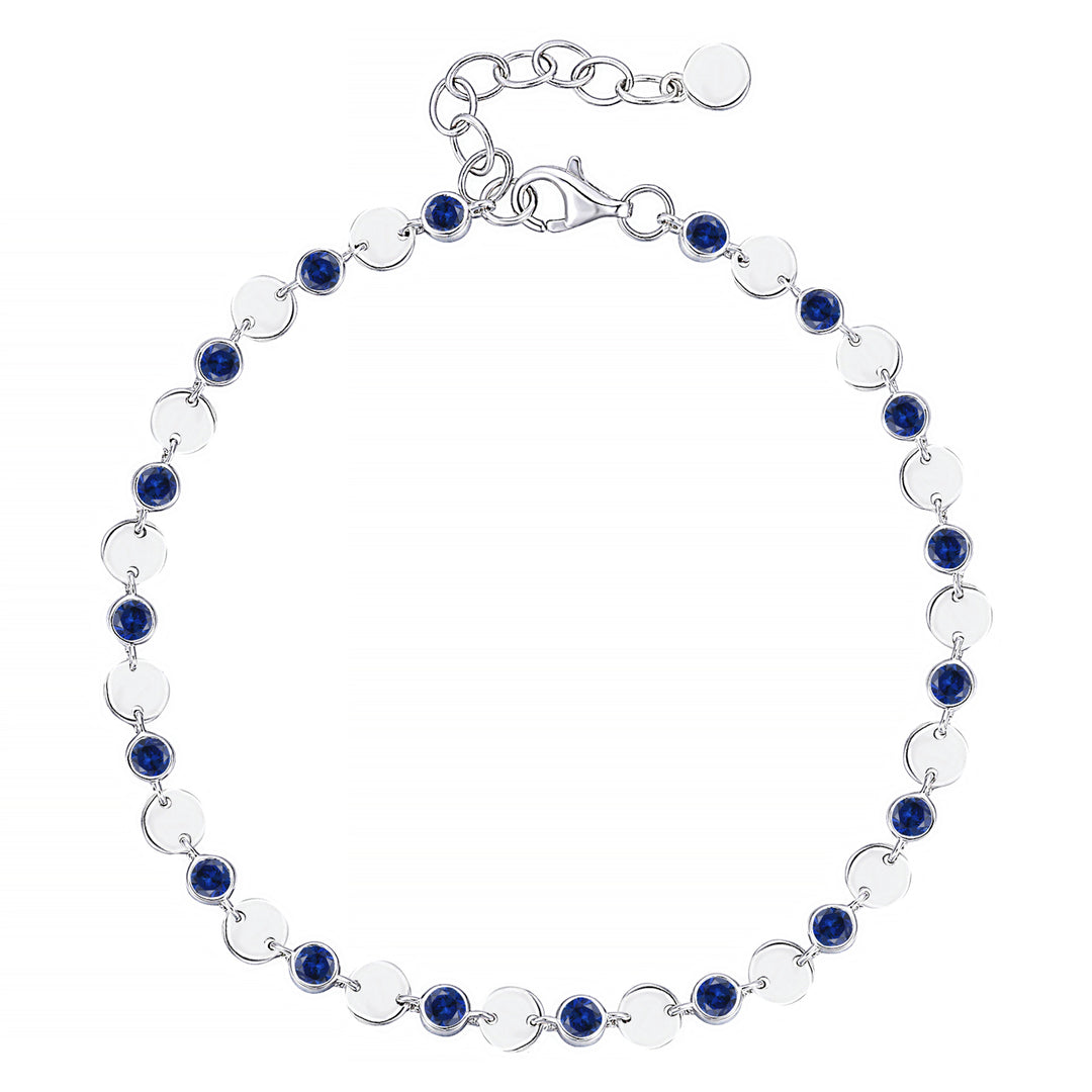 Sterling Silver Gemstone Luna Bracelet