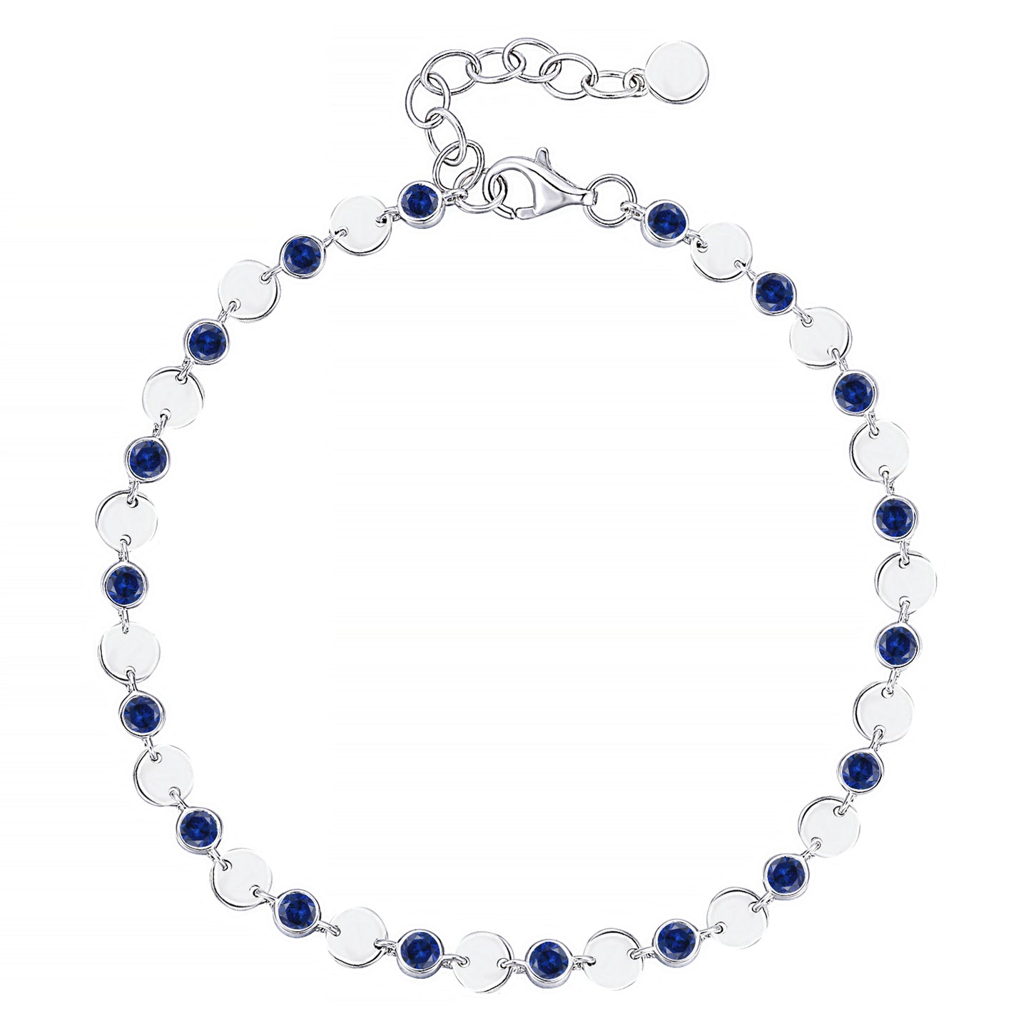 Sterling Silver Gemstone Luna Bracelet