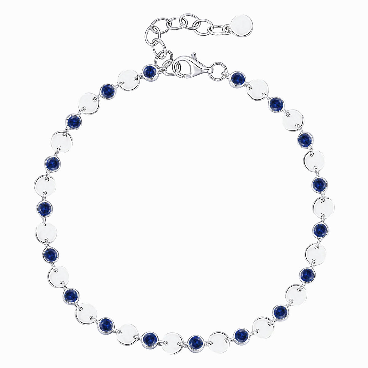 Sterling Silver Gemstone Luna Bracelet - view 4
