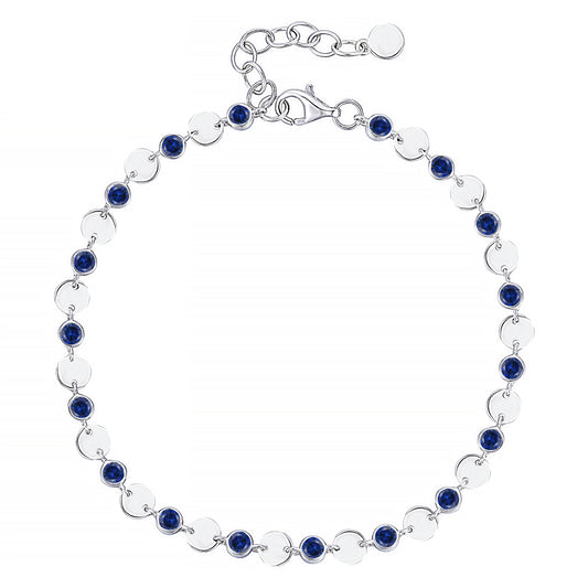 Sterling Silver Gemstone Luna Bracelet