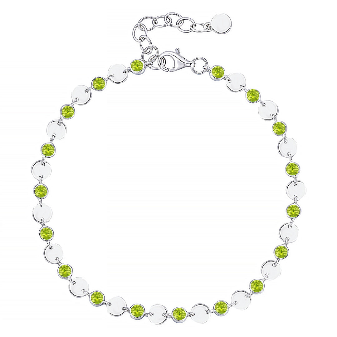 Sterling Silver Gemstone Luna Bracelet