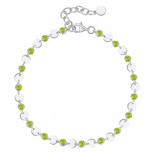 Sterling Silver Gemstone Luna Bracelet