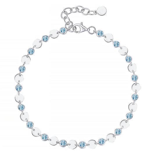 Sterling Silver Gemstone Luna Bracelet