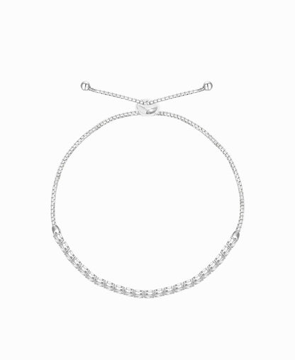 Sterling Silver 1 1/2 ct tw Lab Grown Diamond Adjustable Bolo Bracelet - view 4