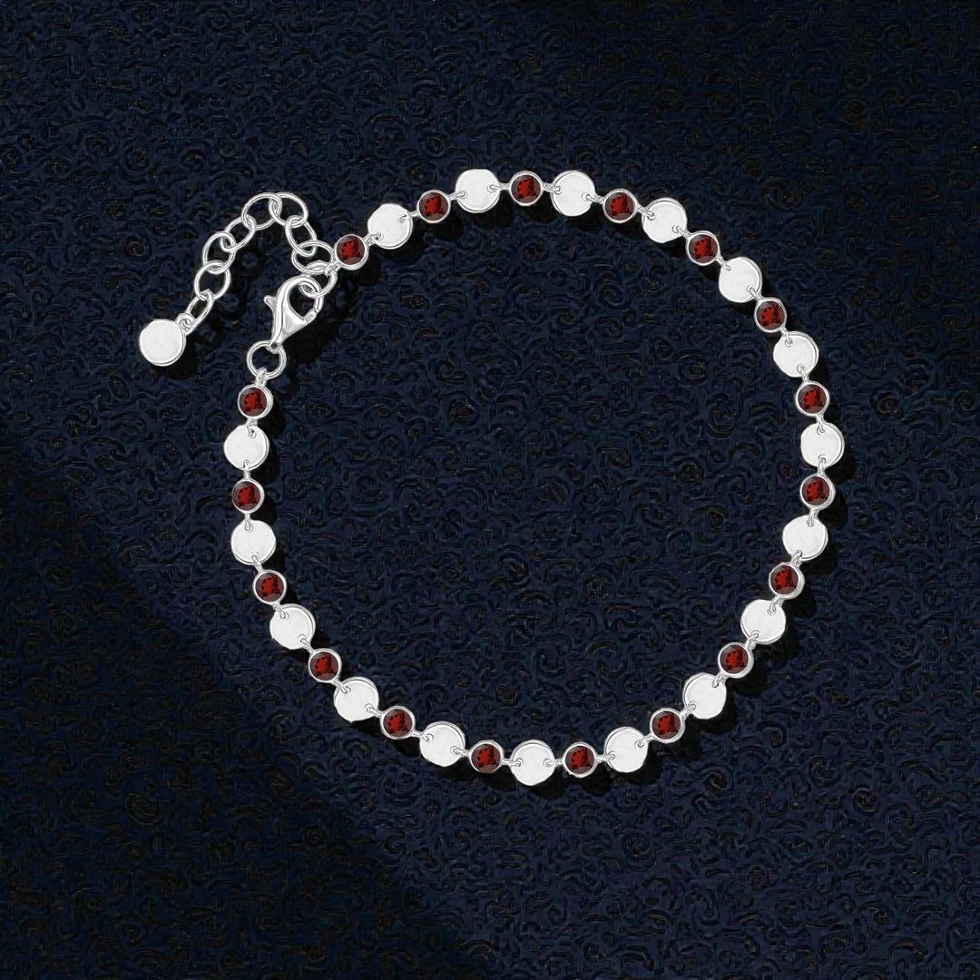 Sterling Silver Gemstone Luna Bracelet