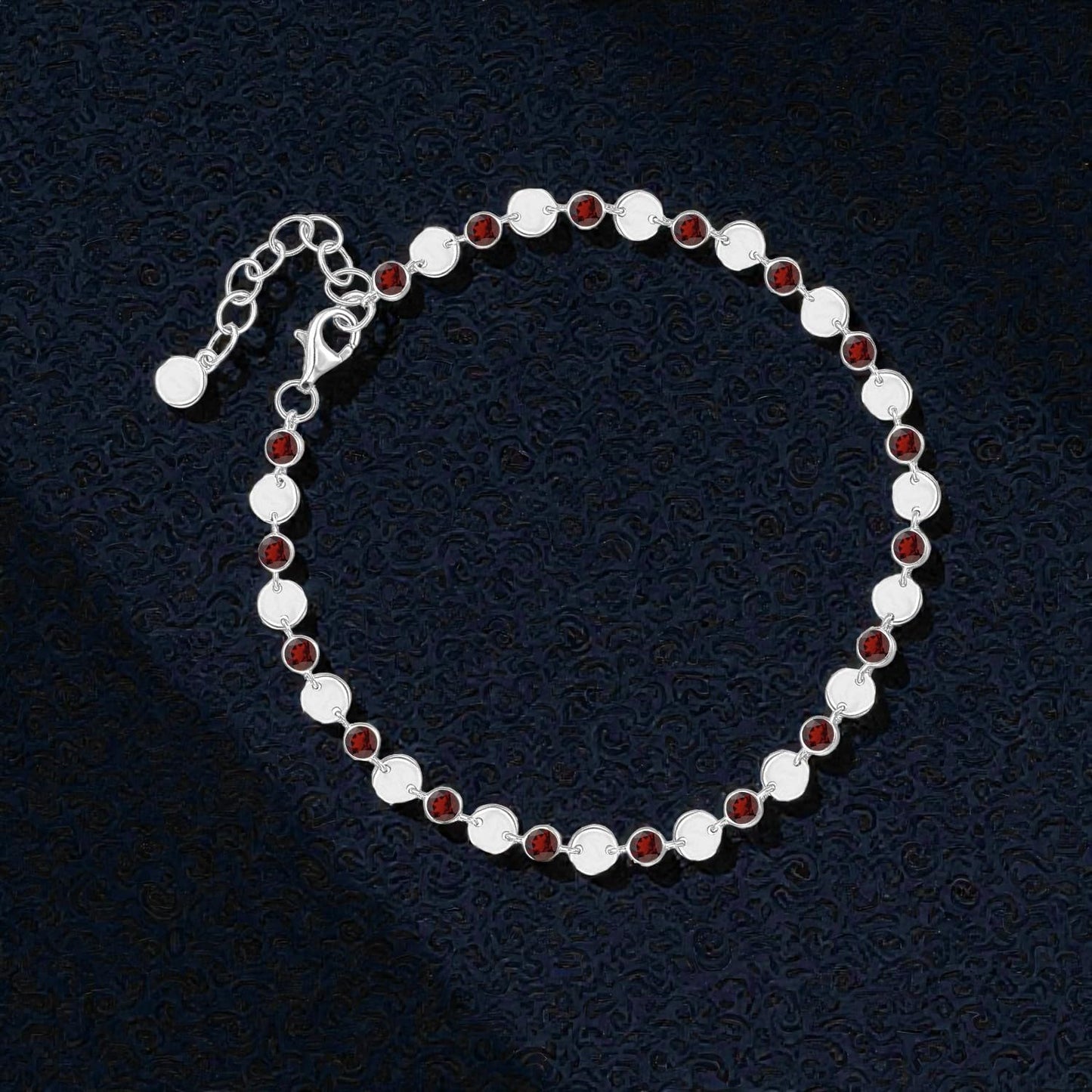 Sterling Silver Gemstone Luna Bracelet