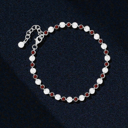 Sterling Silver Gemstone Luna Bracelet