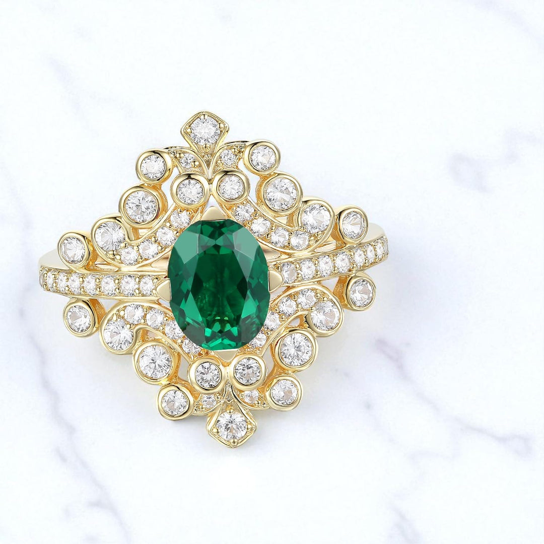 Sterling Silver Lab Created Gemstone Cocktail Ring