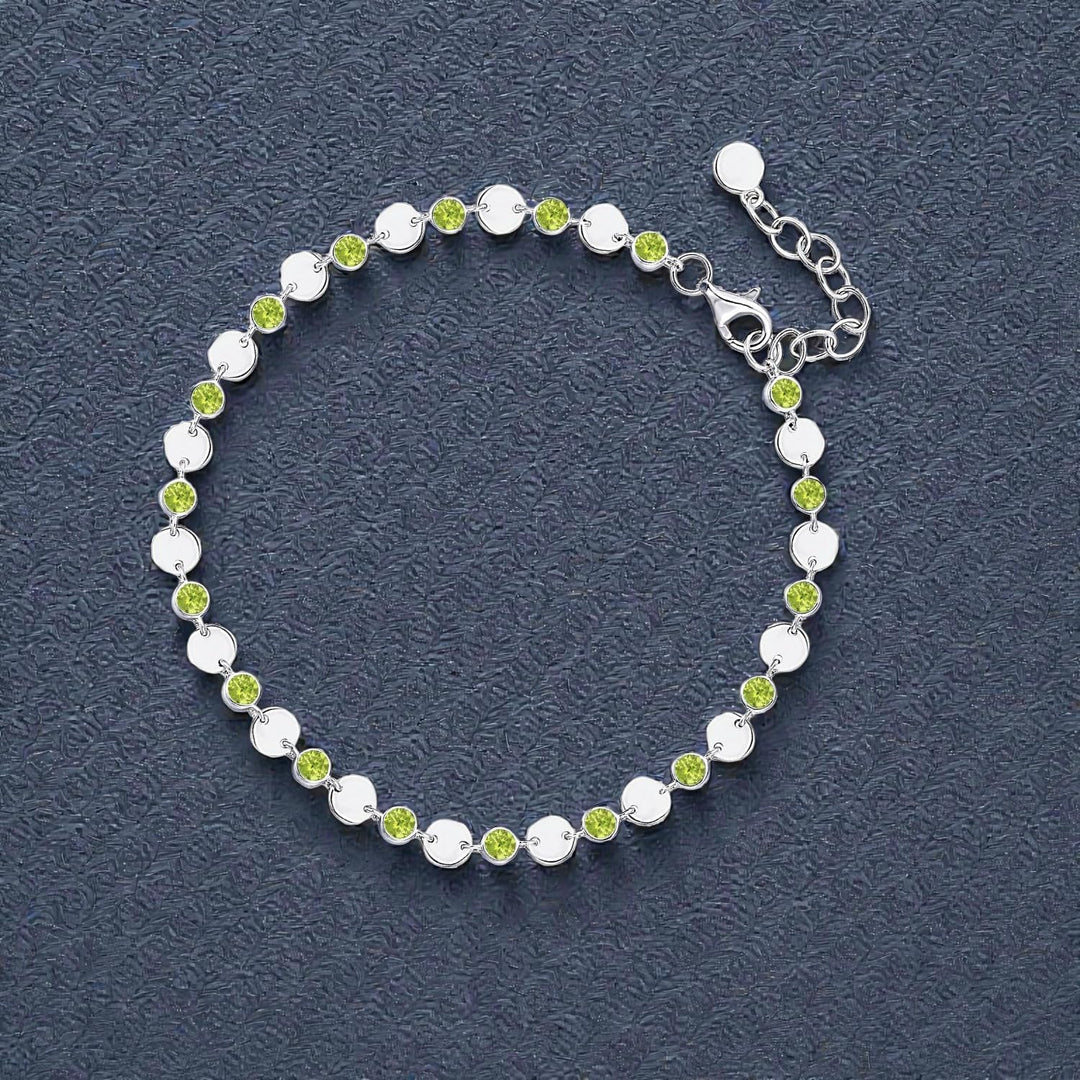 Sterling Silver Gemstone Luna Bracelet