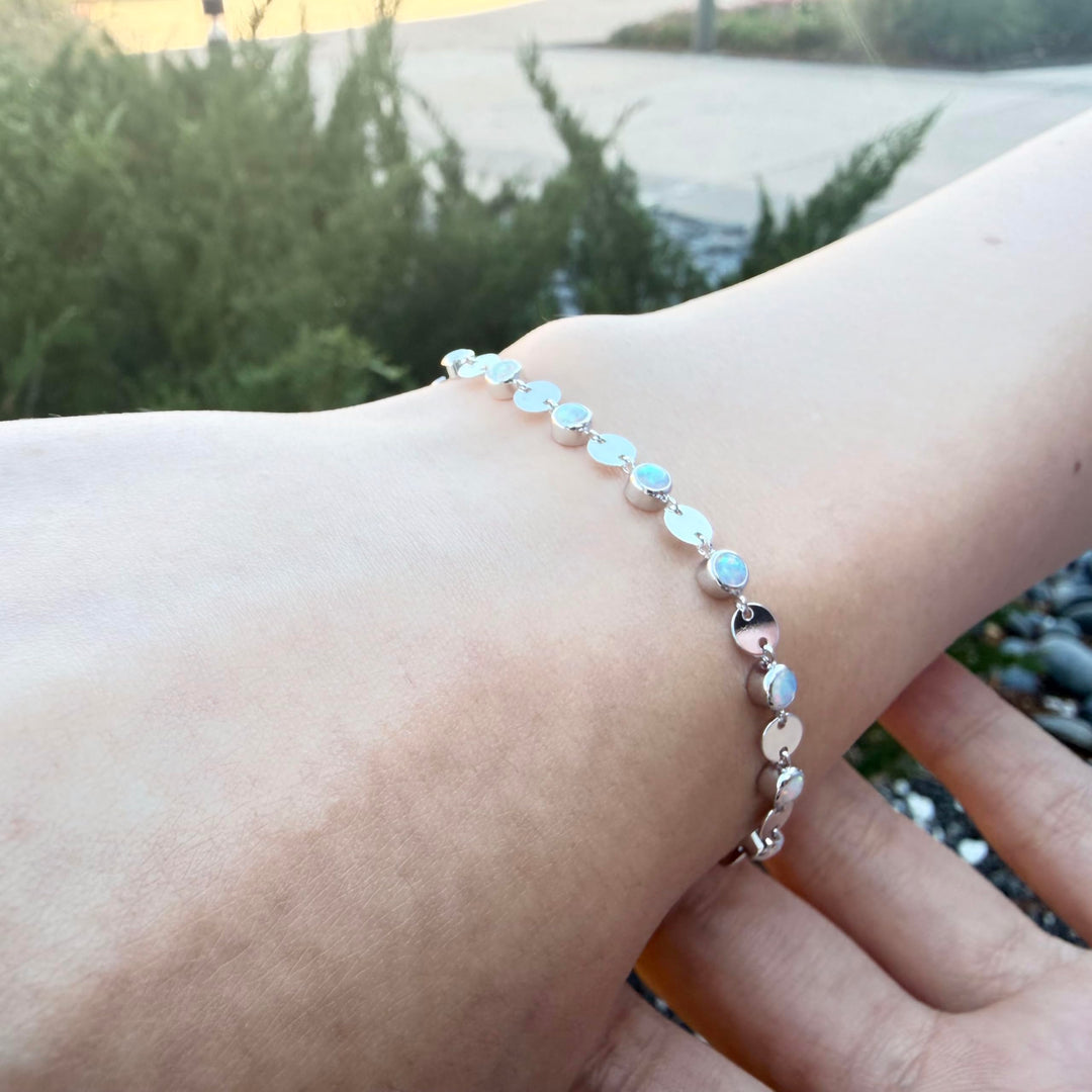 Sterling Silver Gemstone Luna Bracelet