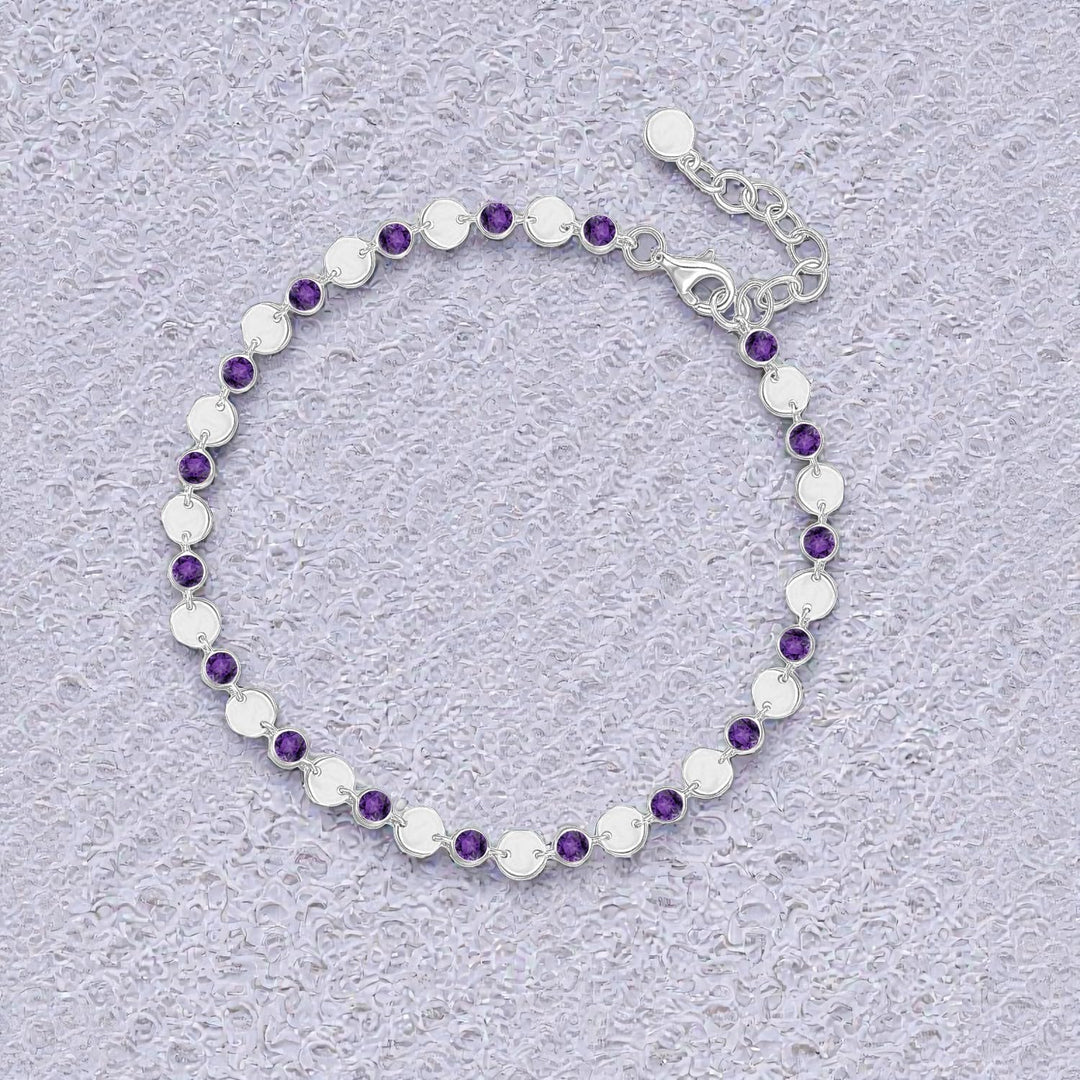 Sterling Silver Gemstone Luna Bracelet