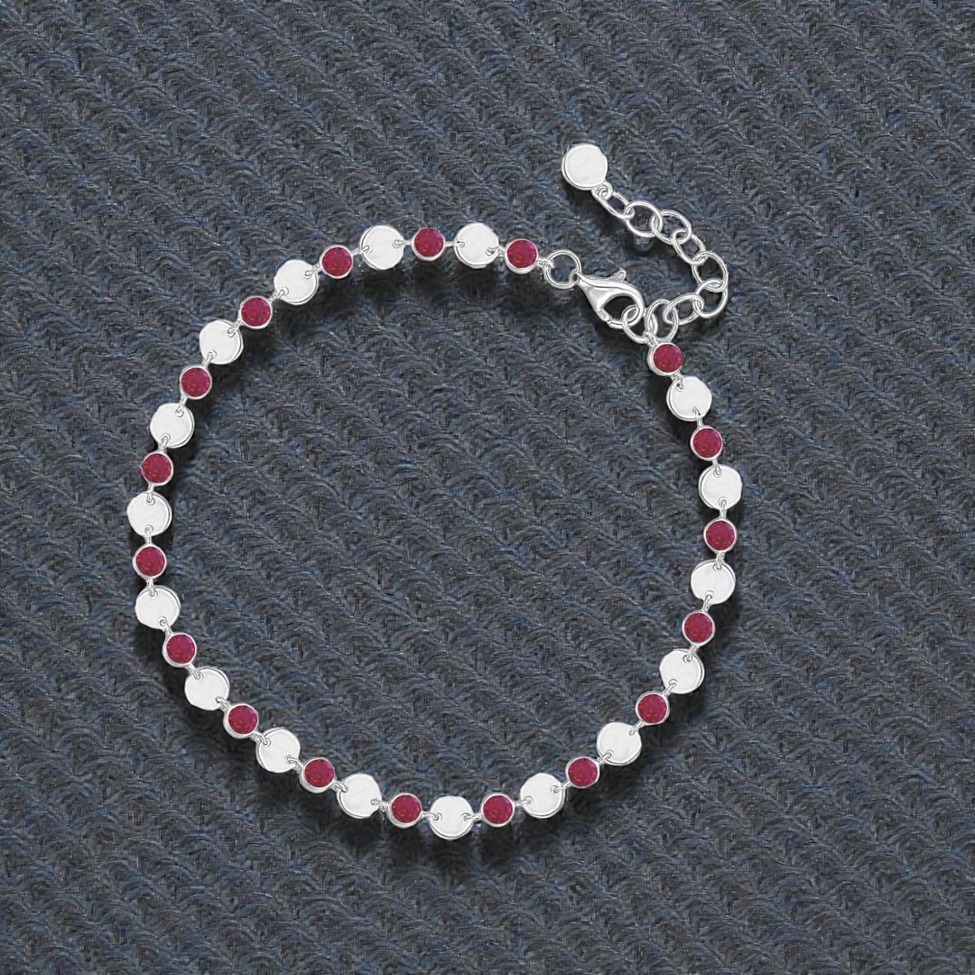 Sterling Silver Gemstone Luna Bracelet