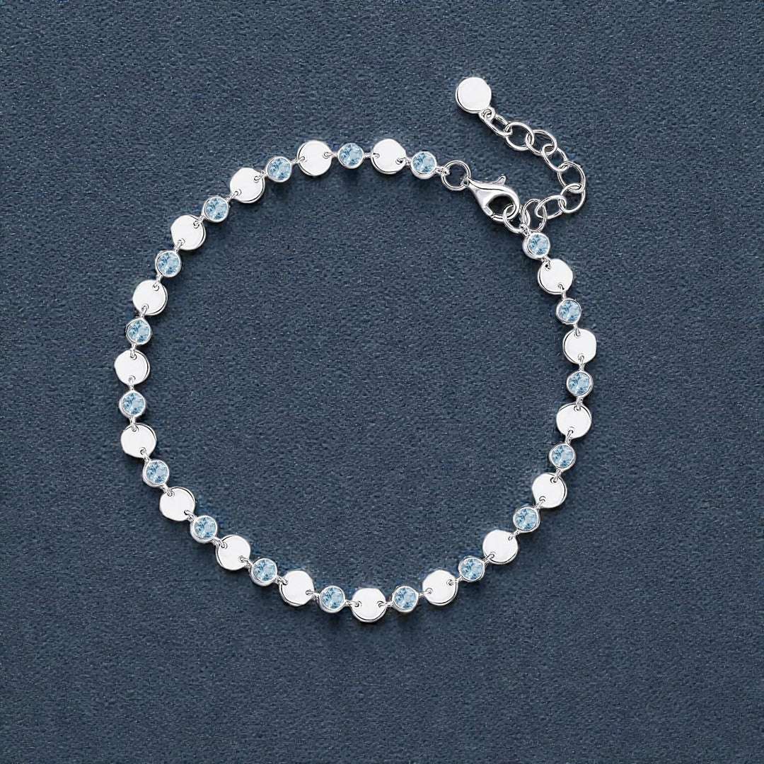 Sterling Silver Gemstone Luna Bracelet