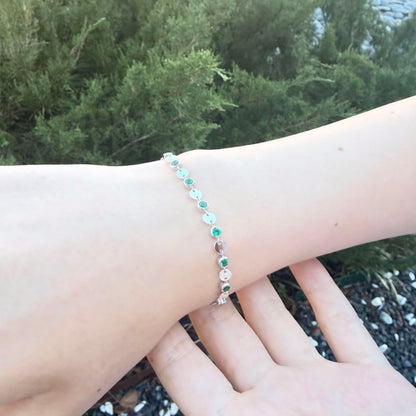 Sterling Silver Gemstone Luna Bracelet