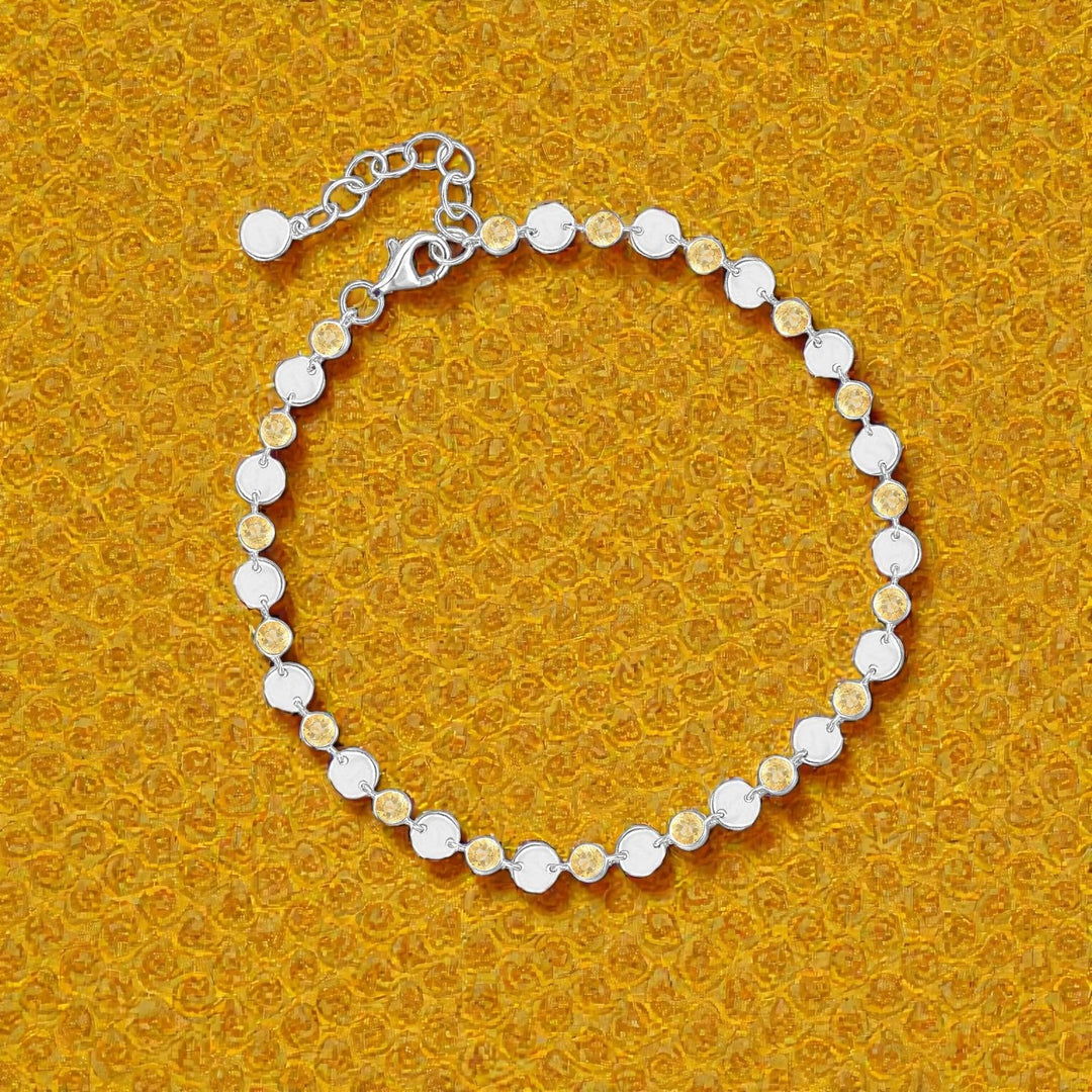 Sterling Silver Gemstone Luna Bracelet