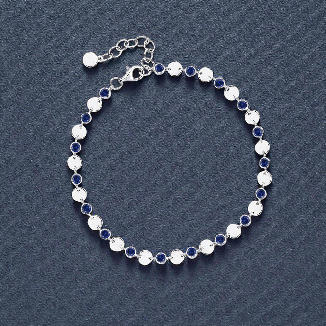 Sterling Silver Gemstone Luna Bracelet
