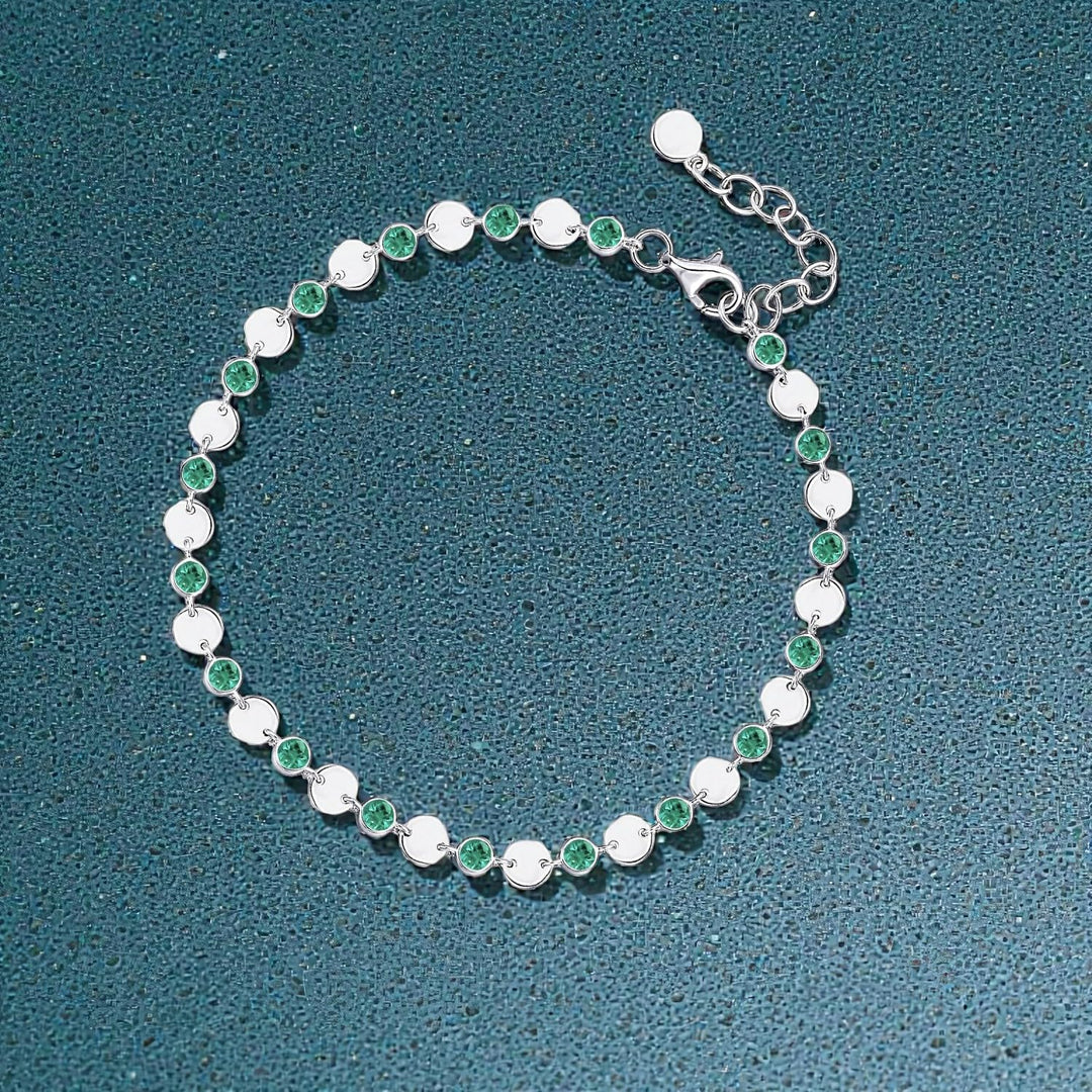 Sterling Silver Gemstone Luna Bracelet