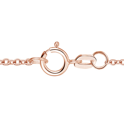 Elegant Birthstone Necklace – Available in Various Gemstones – Stunning 14K Rose or yellow Gold-Plated Sterling Silver Pendant featuring a 9x7mm Center Stone Accented with Created White Sapphires