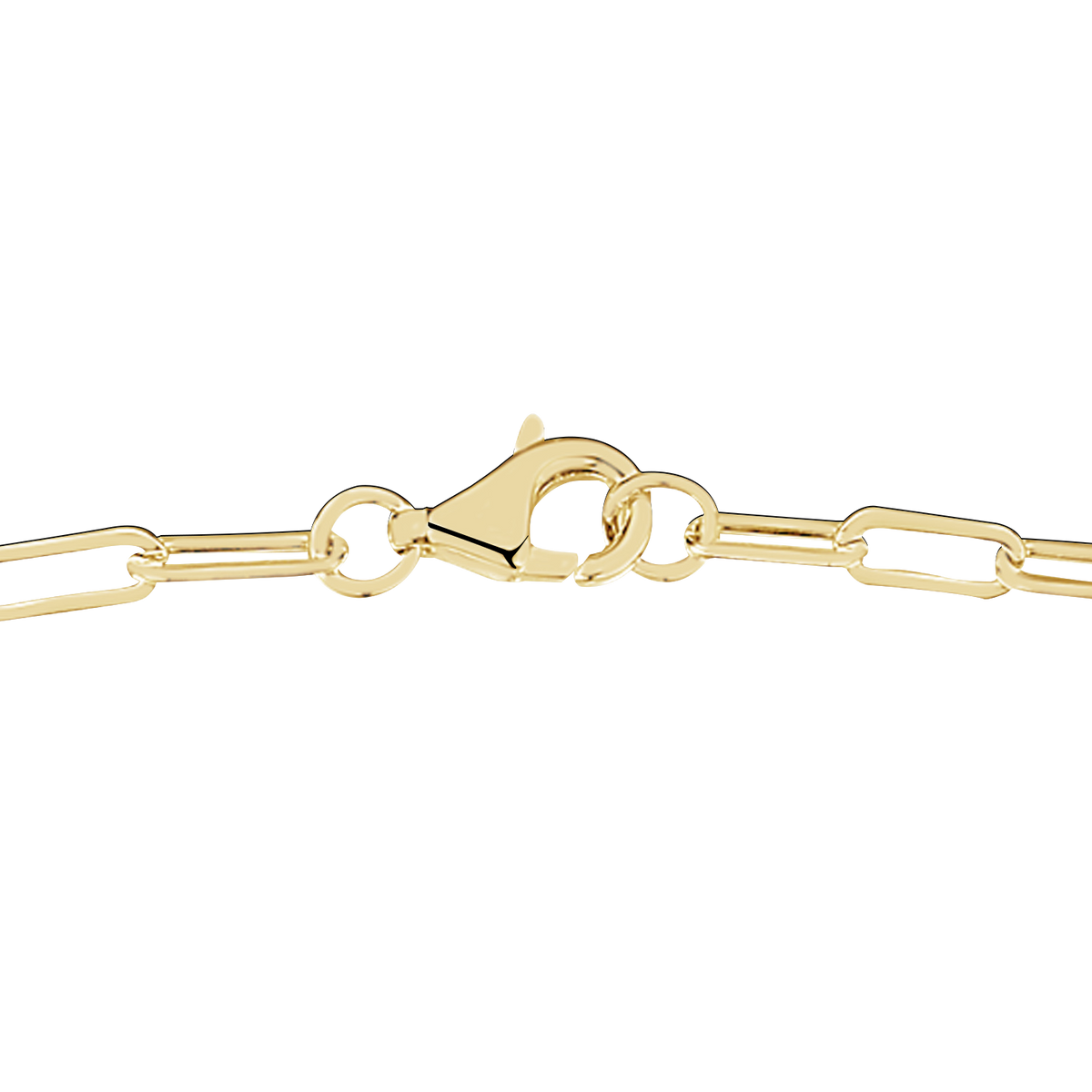 14K Yellow Gold Over Silver 1/5 ct tw Diamond Paperclip Chain Necklace 17"