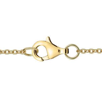 14K Yellow Gold over Sterling Silver 1/4 ct tw Diamond Circle Station Necklace 17" (I-I2)