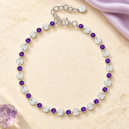 Sterling Silver Gemstone Luna Bracelet