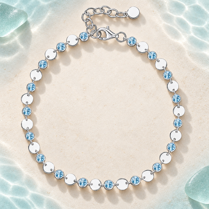 Sterling Silver Gemstone Luna Bracelet