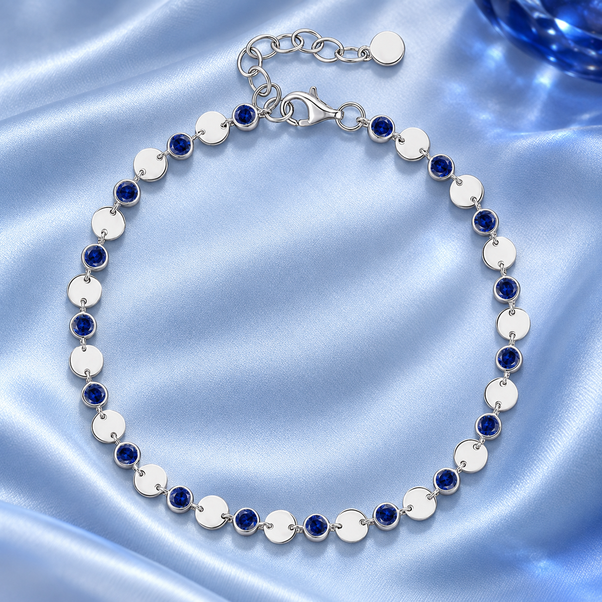 Sterling Silver Gemstone Luna Bracelet