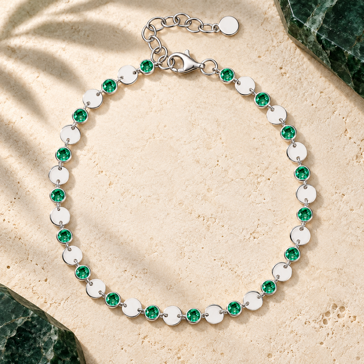 Sterling Silver Gemstone Luna Bracelet