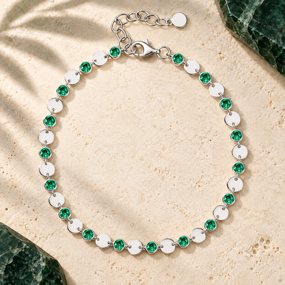 Sterling Silver Gemstone Luna Bracelet