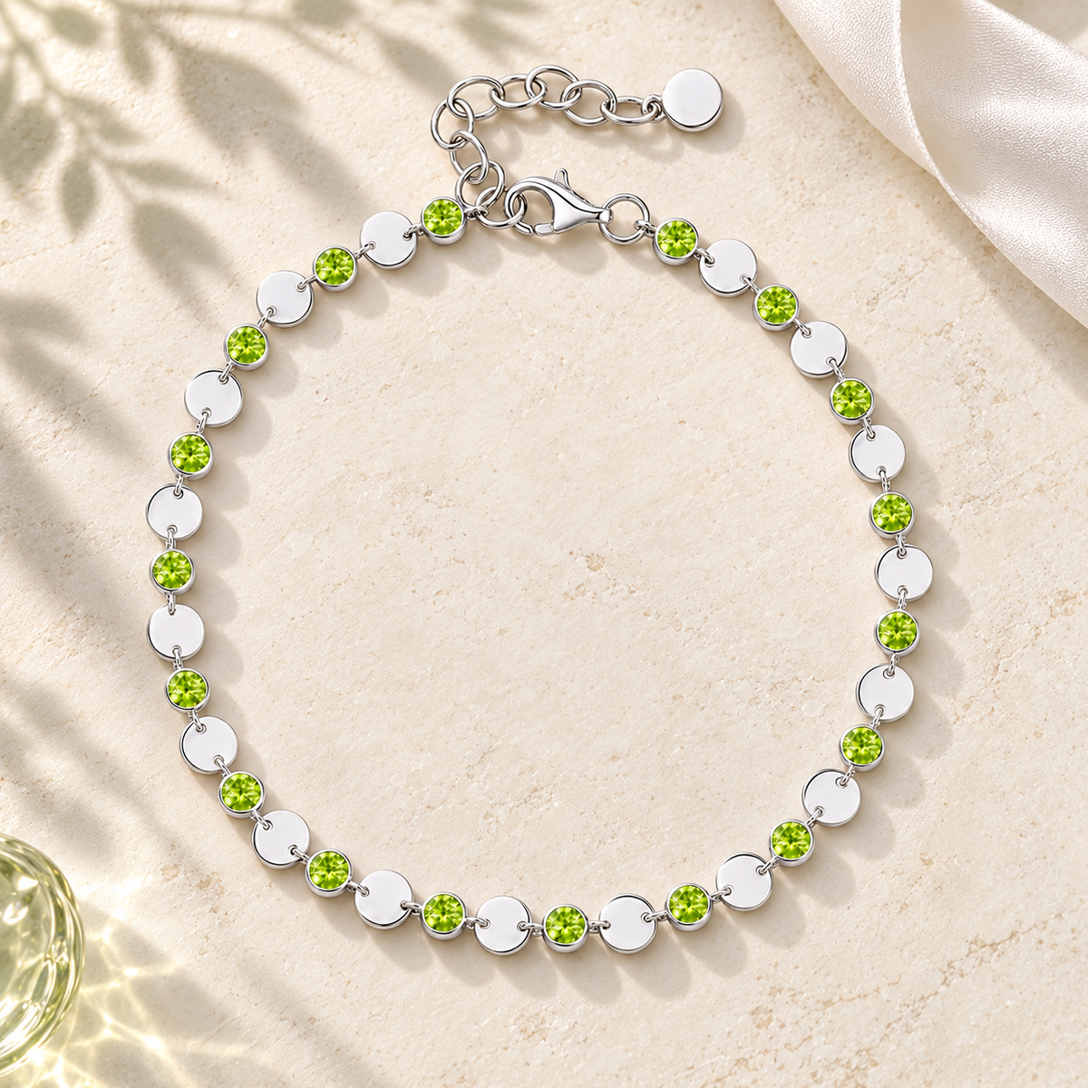 Sterling Silver Gemstone Luna Bracelet