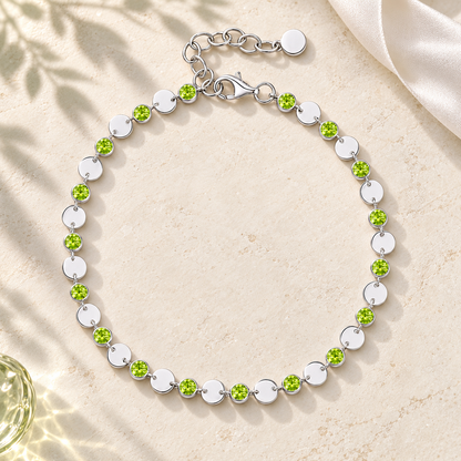 Sterling Silver Gemstone Luna Bracelet
