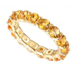 Tirafina Sterling silver Citrine eternity Band Ring Jewelry store on line